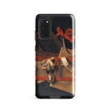 Tromp-l’oeil Still-life - Hoogstraeten Samsung Case, Galaxy S20 / Gloss, Black Smartphone Case Design Red Ribbon Pearls Medallion