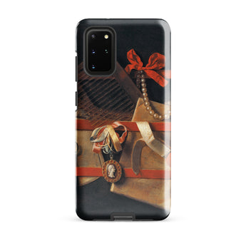 Tromp-l’oeil Still-life - Hoogstraeten Samsung Case, Galaxy S20 Plus / Gloss, Black Smartphone Case Classical Life Painting