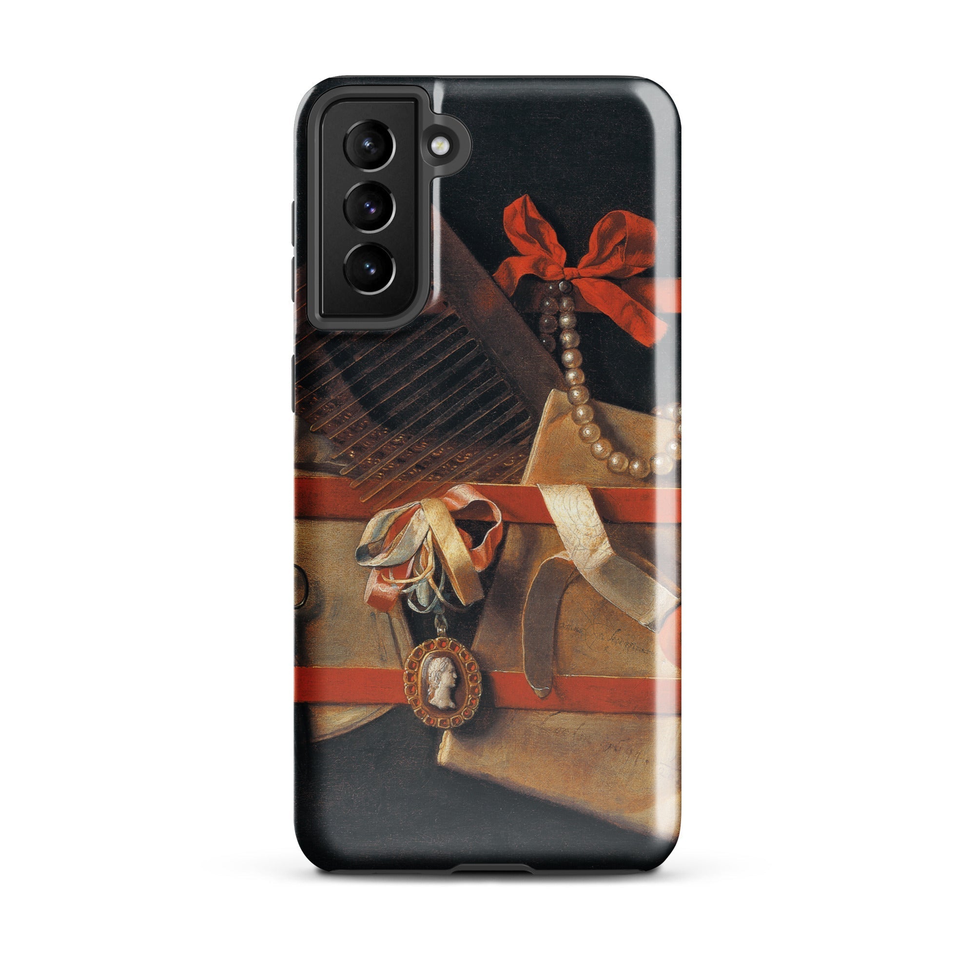 Tromp L’oeil Still Life Hoogstraeten Samsung Case, Galaxy S21 Plus / Gloss, Phone Case Classical Life Painting Design