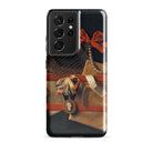 Tromp L’oeil Still Life Hoogstraeten Samsung Case, Galaxy S21 Ultra / Gloss, Black Smartphone Case Classical Painting Red Bow Pearls