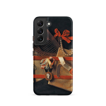 Tromp-l’oeil Still-life - Hoogstraeten Samsung Case, Galaxy S22 / Matte, Black Phone Case Life Painting