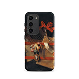 Tromp-l’oeil Still-life - Hoogstraeten Samsung Case, Galaxy S23 / Matte, Black Smartphone Case Classical Life Painting Red Bow
