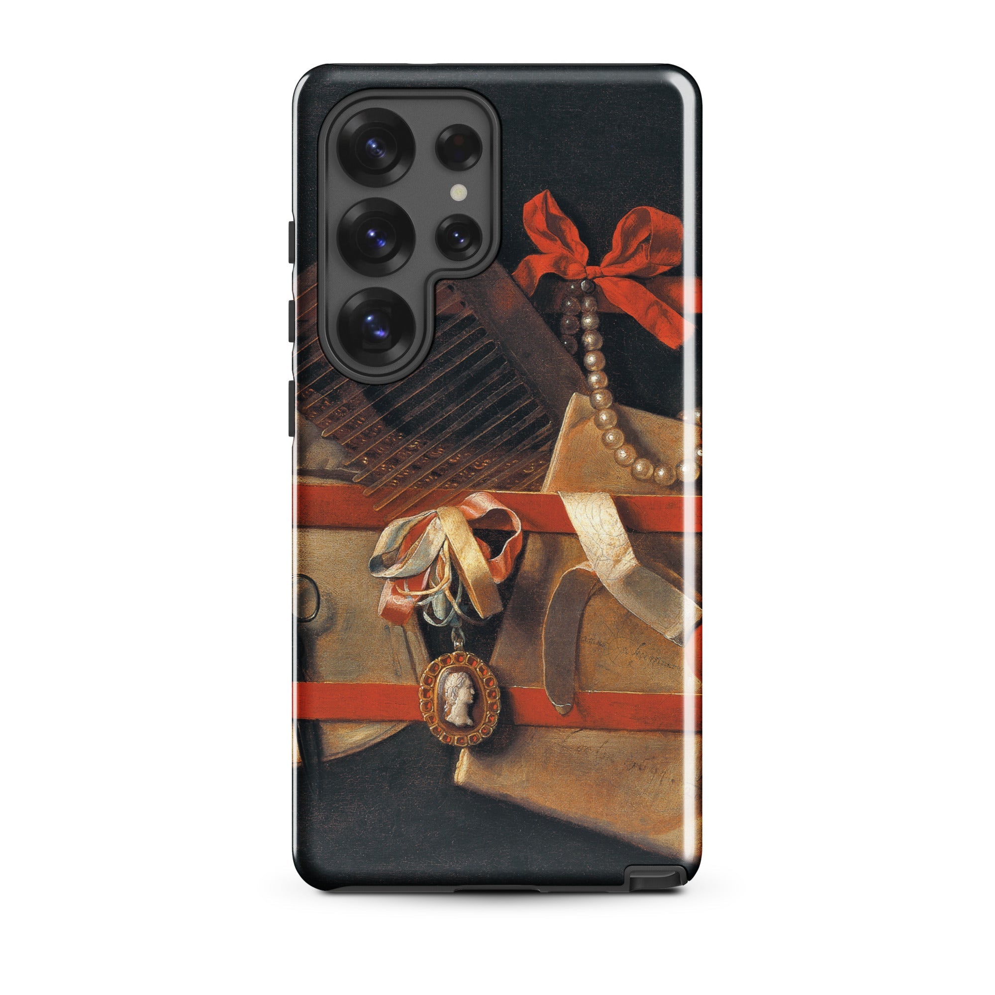 Tromp L’oeil Still Life Hoogstraeten Samsung Case, Galaxy S25 Ultra / Gloss, Smartphone Decorative Case Antique Life Painting