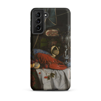 Trompe-l’oeil Breakfast - Gijsbrechts Phone Case Samsung Galaxy S21 Plus / Matte Black Phone Case Detailed Life Painting Vibrant Red