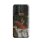 Trompe L’oeil Breakfast Gijsbrechts Samsung Case, Galaxy S21 Fe / Gloss, Black Smartphone Case Life Painting Lobster Fruit