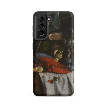 Trompe-l’oeil Breakfast - Gijsbrechts Samsung Case, Galaxy S21 Fe / Matte, Black Smartphone Case Life Painting Red Lobster Fruit