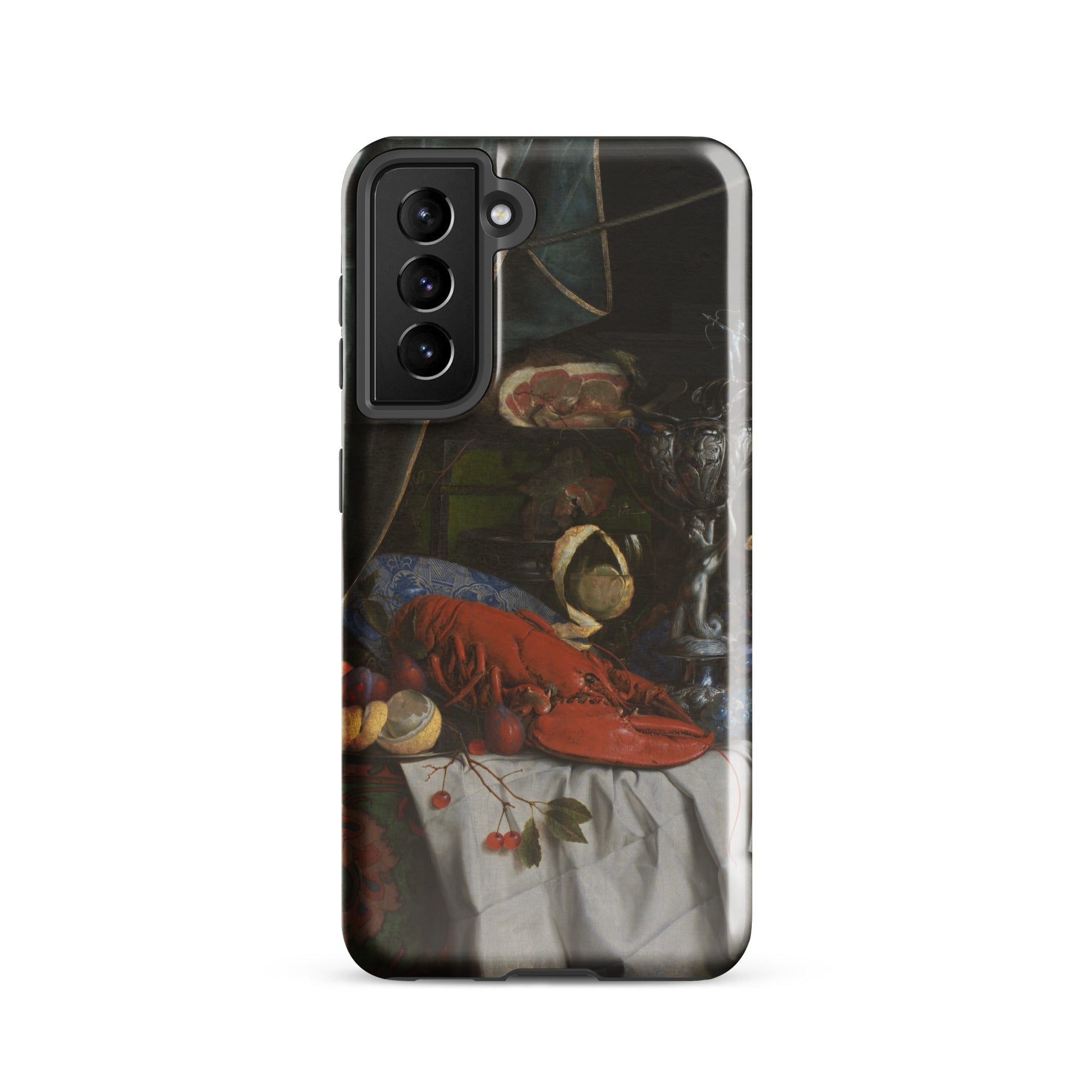 Trompe L’oeil Breakfast Gijsbrechts Samsung Case, Galaxy S21 / Gloss, Phone Case Life Painting Lobster Fruit Items