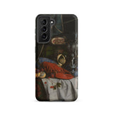 Trompe-l’oeil Breakfast - Gijsbrechts Samsung Case, Galaxy S21 / Matte, Smartphone Case Still-life Painting Red Lobster