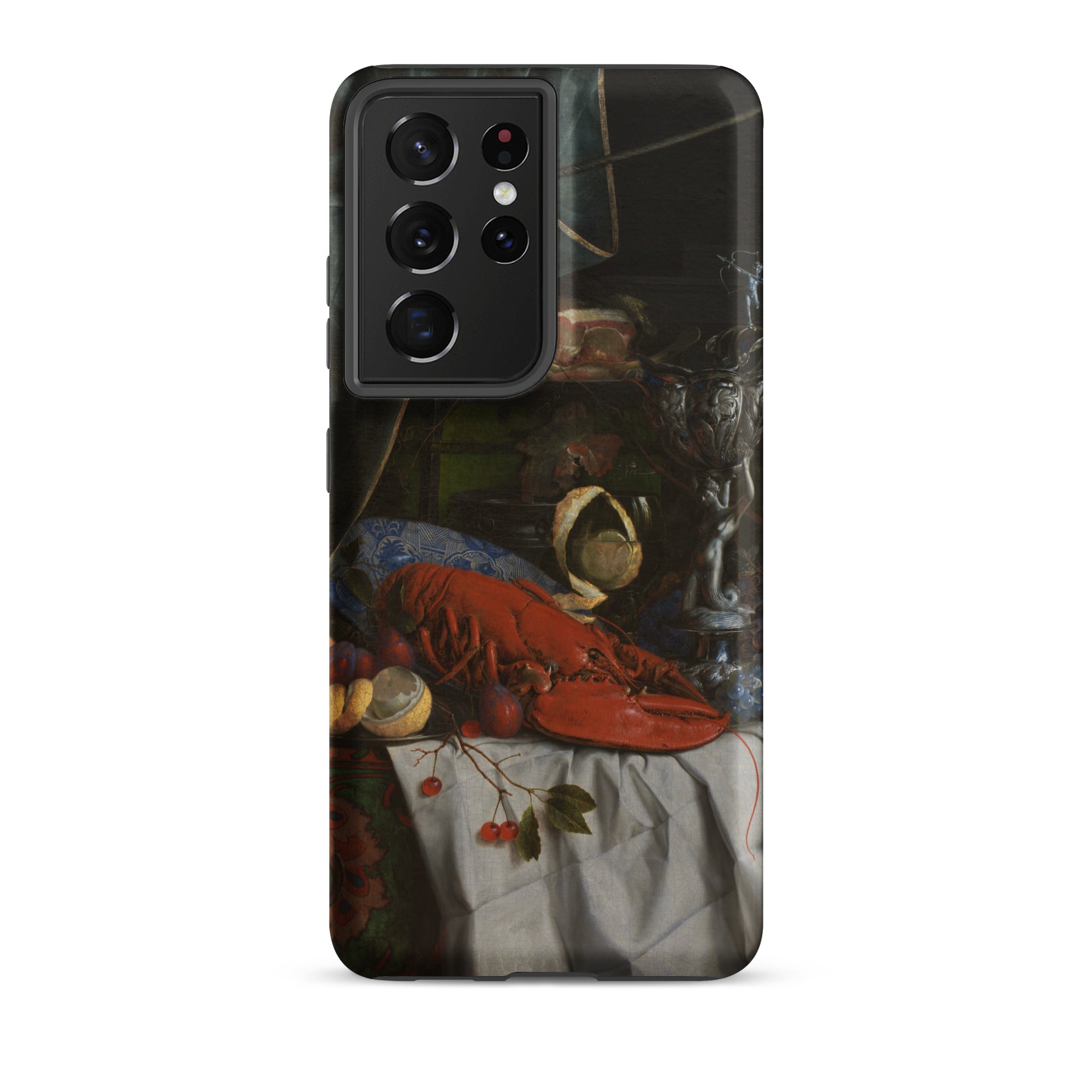 Trompe L’oeil Breakfast Gijsbrechts Samsung Case, Galaxy S21 Ultra / Matte, Black Smartphone Camera Module Four Lenses Flash Sensor