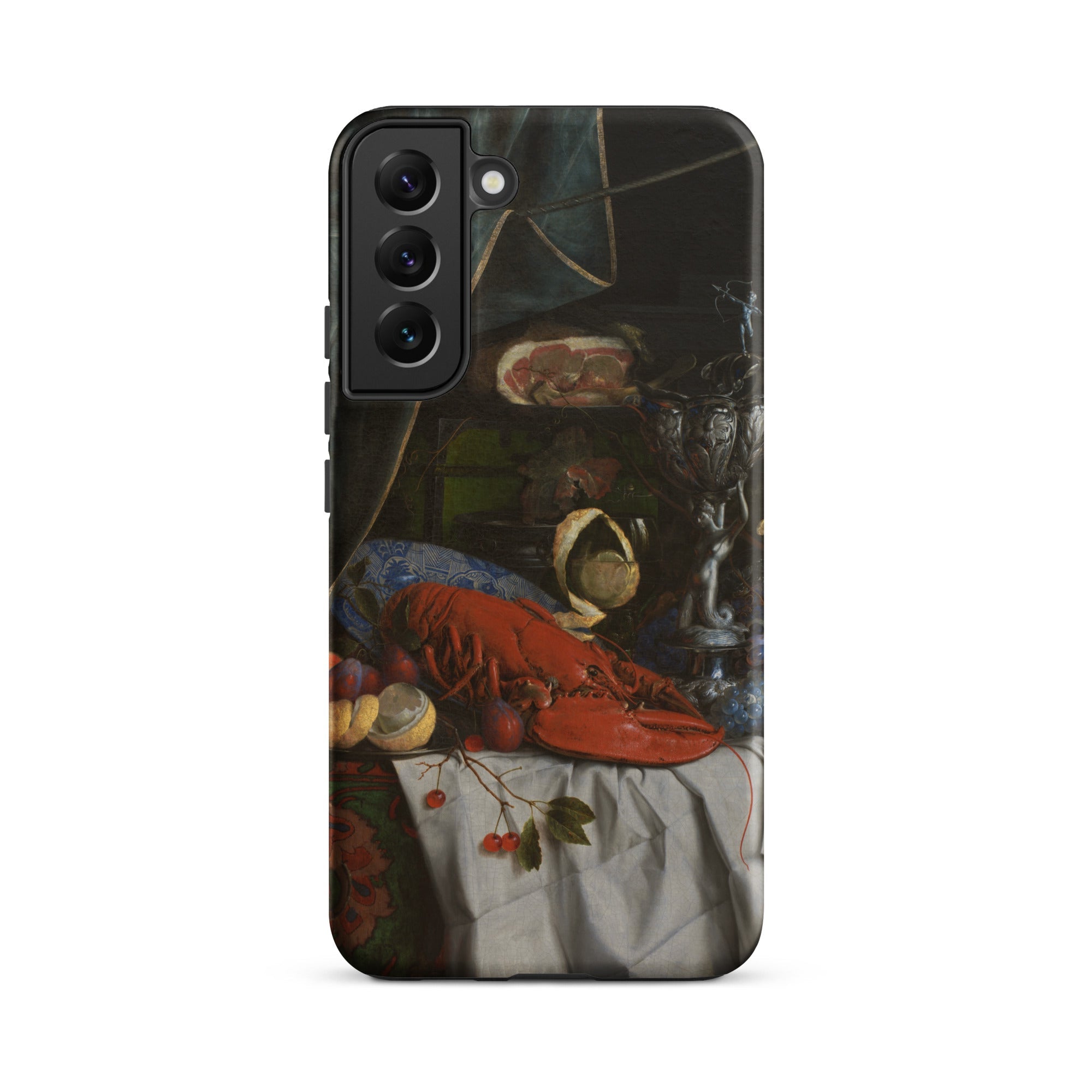 Trompe L’oeil Breakfast Gijsbrechts Samsung Case, Galaxy S22 Plus / Matte, Black Smartphone Case Life Painting Lobster Fruit