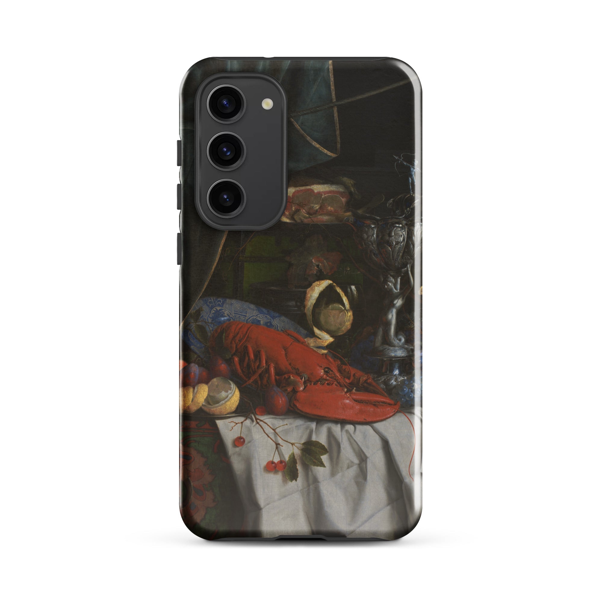Trompe L’oeil Breakfast Gijsbrechts Samsung Case, Galaxy S23 Plus / Gloss, Smartphone Case Still Life Painting Lobster Fruit