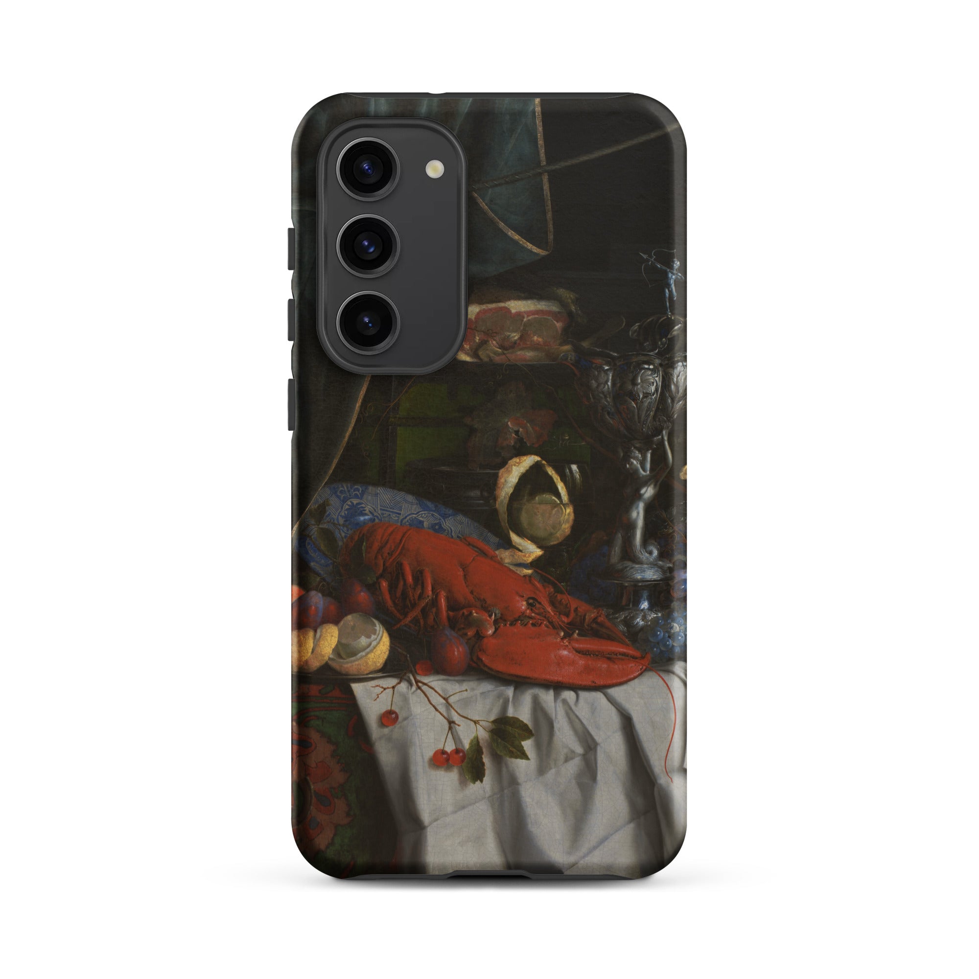 Trompe L’oeil Breakfast Gijsbrechts Samsung Case, Galaxy S23 Plus / Matte, Dark Colored Phone Case Still Life Painting Lobster Fruit