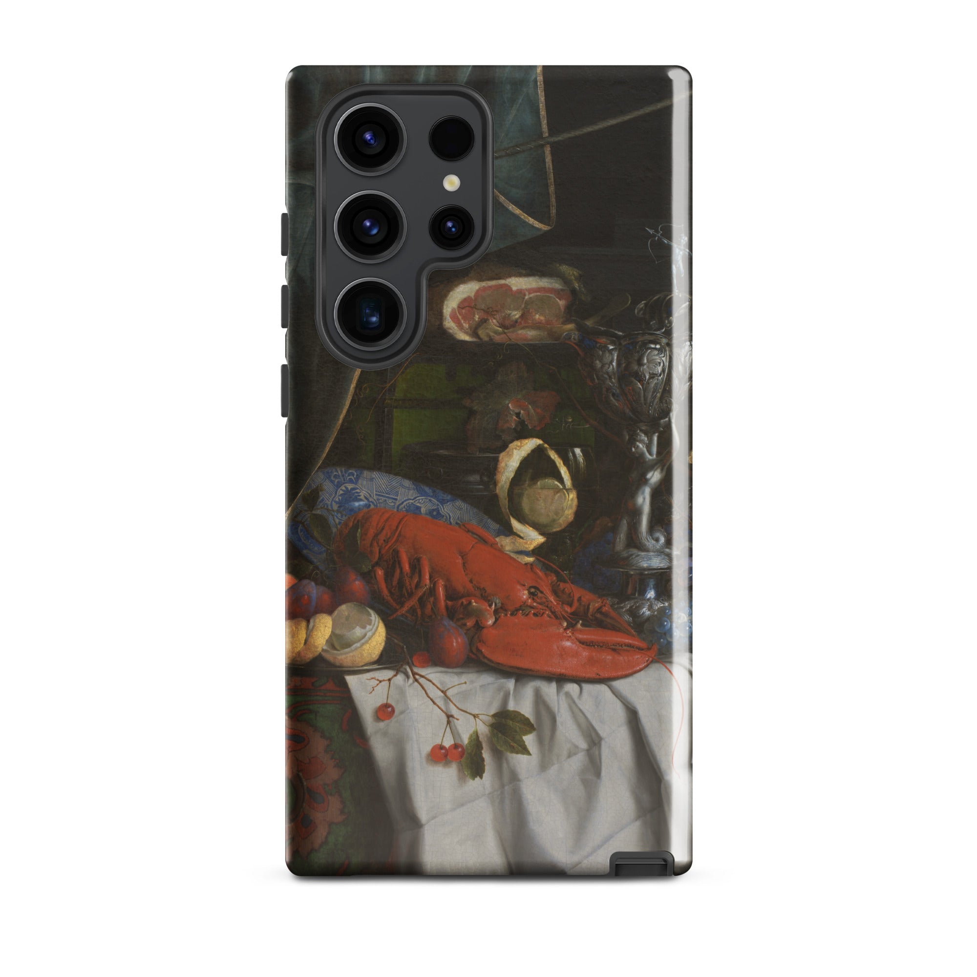 Trompe L’oeil Breakfast Gijsbrechts Samsung Case, Galaxy S23 Ultra / Gloss, Smartphone Still Life Painting Lobster Fruit