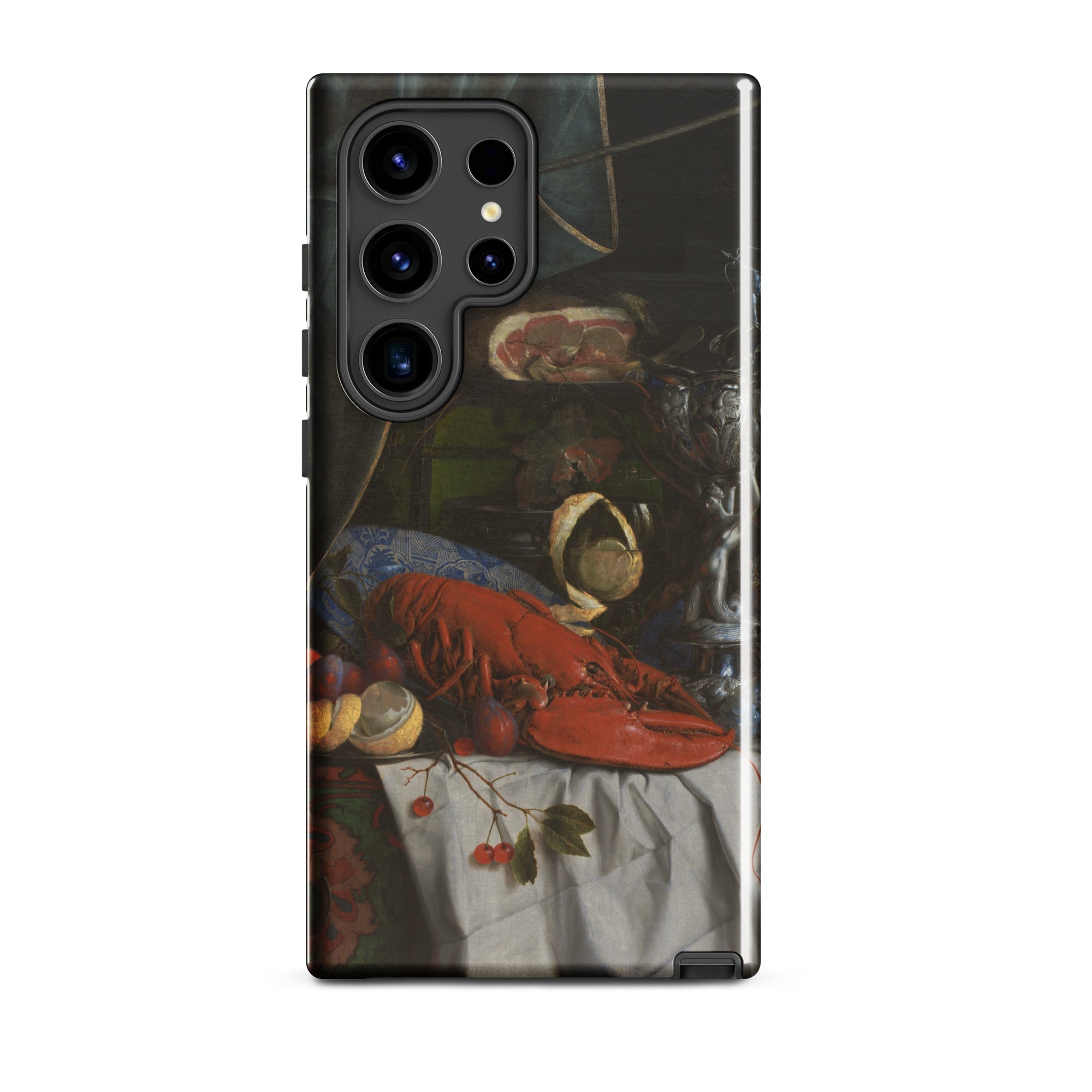 Trompe L’oeil Breakfast Gijsbrechts Samsung Case, Galaxy S24 Ultra / Gloss, Smartphone Camera Module Upper Left Life Painting Lobster