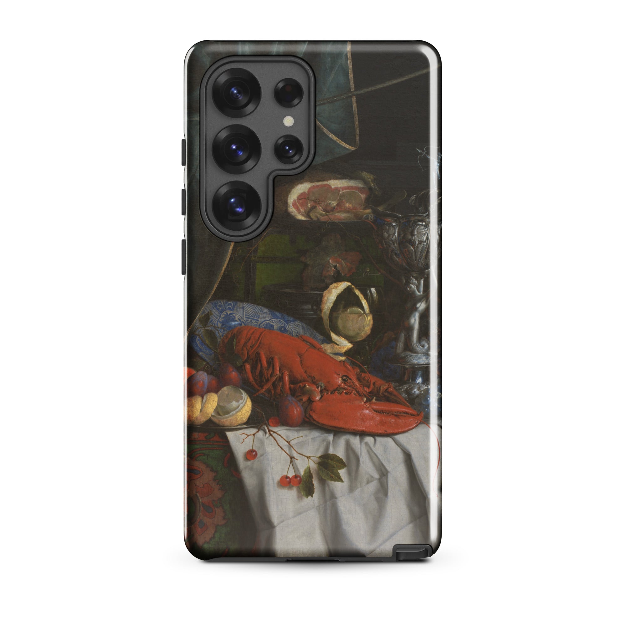 Trompe L’oeil Breakfast Gijsbrechts Samsung Case, Galaxy S25 Ultra / Gloss, Smartphone Case Still Life Painting Lobster Fruit
