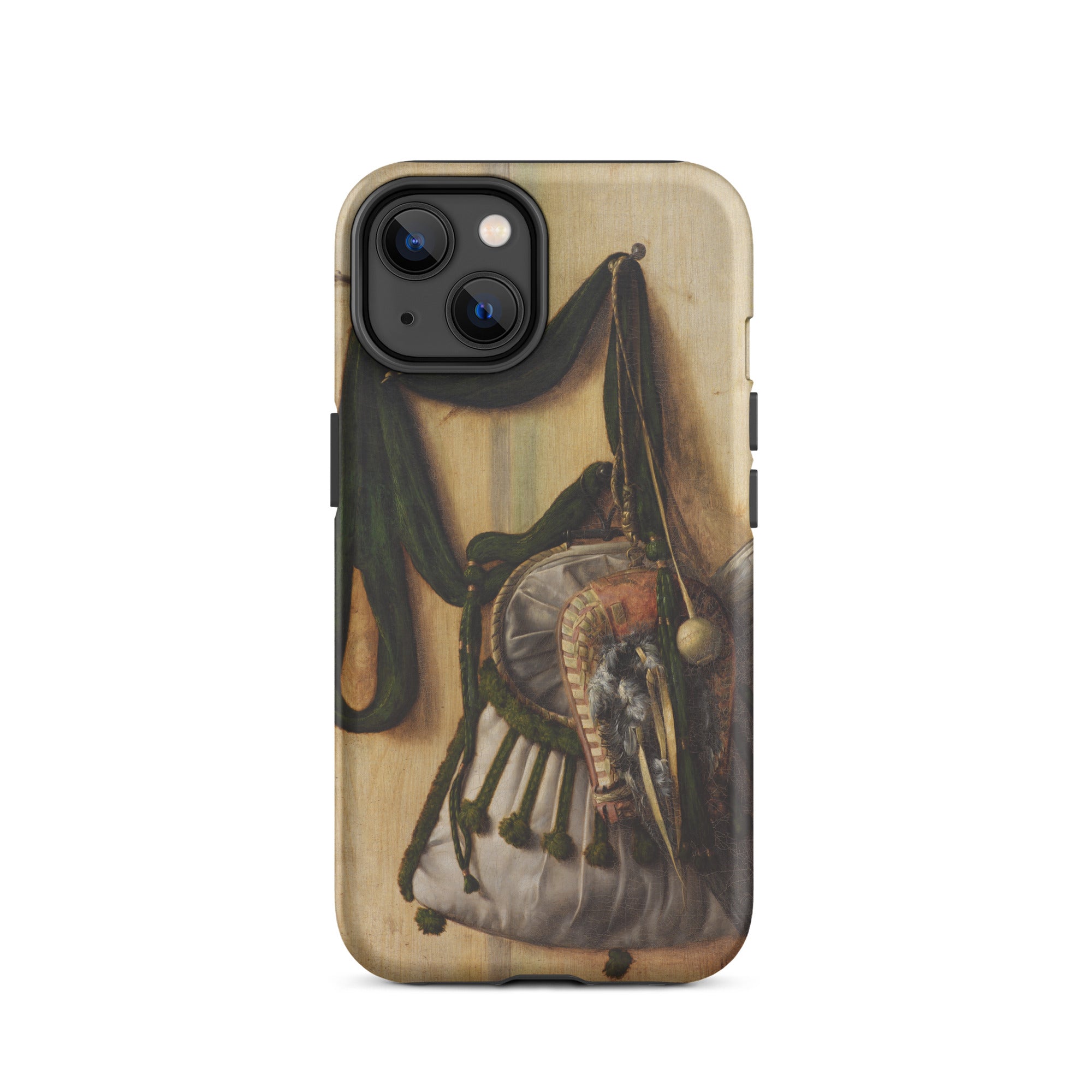 Trompe L’oeil with Falconry Bag Gijsbrechts Iphone Case, 14 / Matte, Phone Case Historical Painting