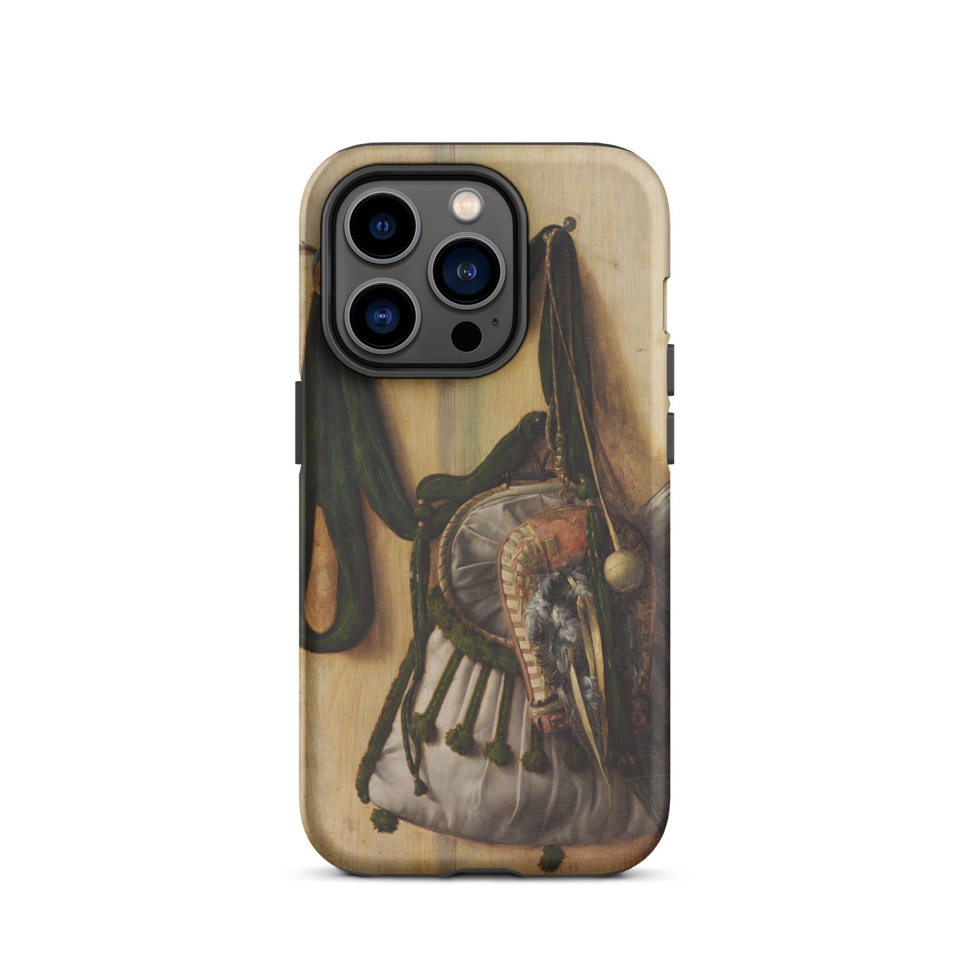 Trompe L’oeil with Falconry Bag Gijsbrechts Iphone Case, 14 Pro / Matte, Phone Case Bagpipe Design