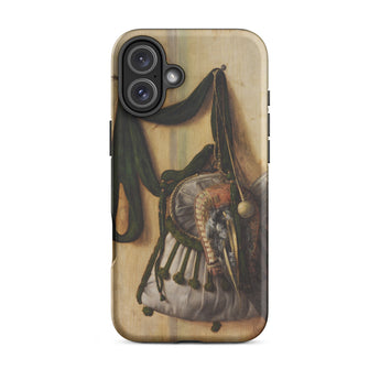 Trompe-l’oeil with Falconry Bag - Gijsbrechts Iphone Case, 16 Plus / Matte, Phone Case Painting Bagpipe