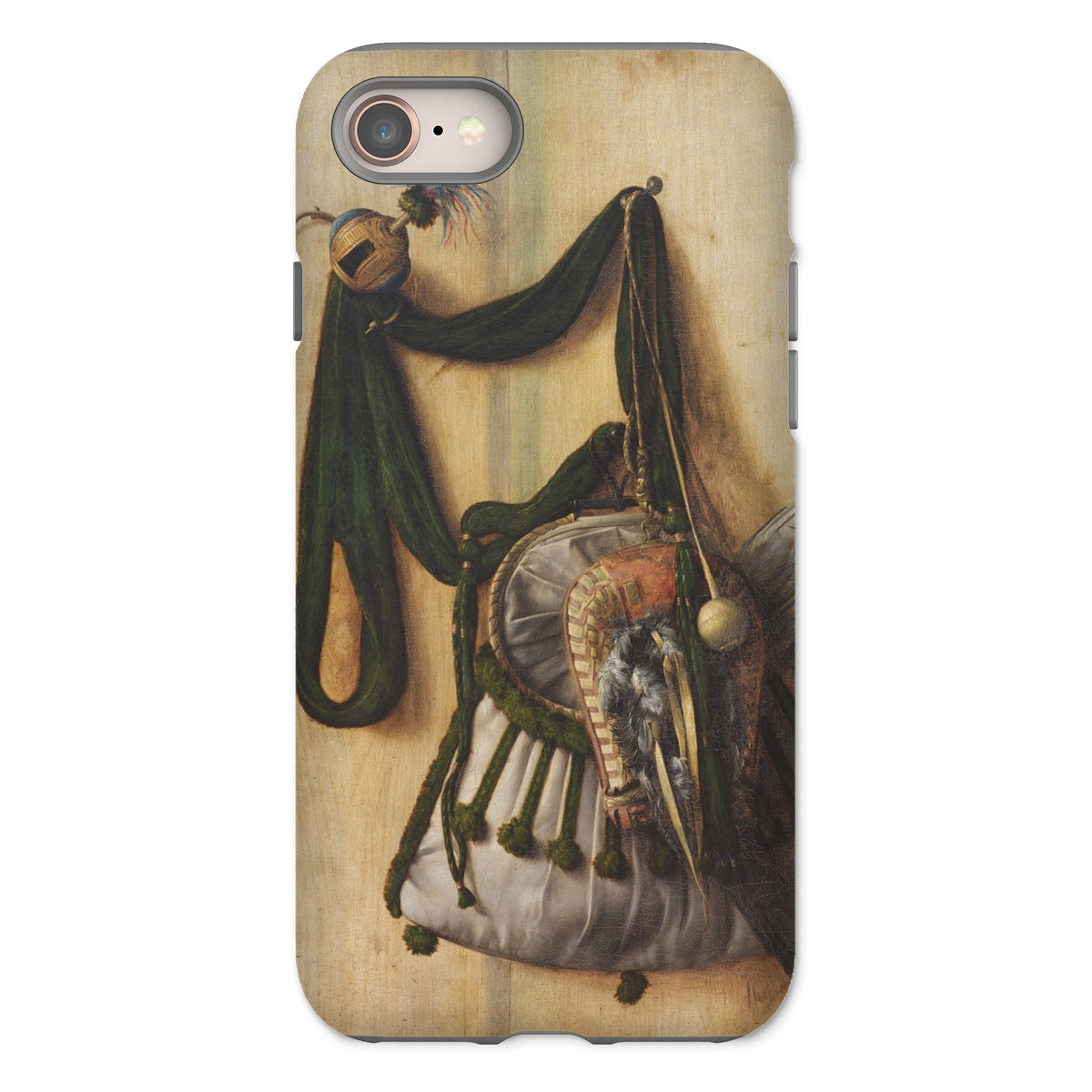 Trompe L’oeil with Falconry Bag Gijsbrechts Iphone Case, 8 / Matte, Phone Case Painting Bagpipes