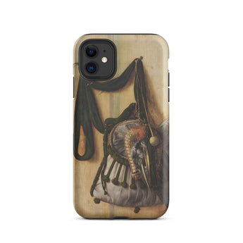 Trompe-l’oeil with Falconry Bag - Gijsbrechts Phone Case Iphone 11 / Matte Phone Case Painting Bag Gijsbrechts Falconry Bag, Hunted Breath,