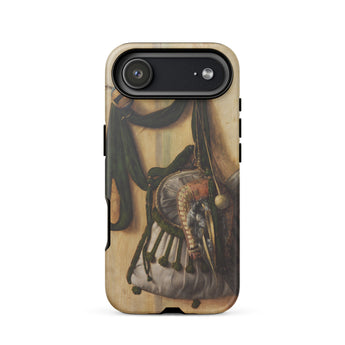 Trompe-l’oeil with Falconry Bag - Gijsbrechts Phone Case Iphone 17 Air / Matte Phone Case Detailed Painting Indian Chief Brown Black