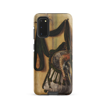 Trompe-l’oeil with Falconry Bag - Gijsbrechts Phone Case Samsung Galaxy S20 / Matte Phone Case Detailed Painting Ornate Dark Green Silver