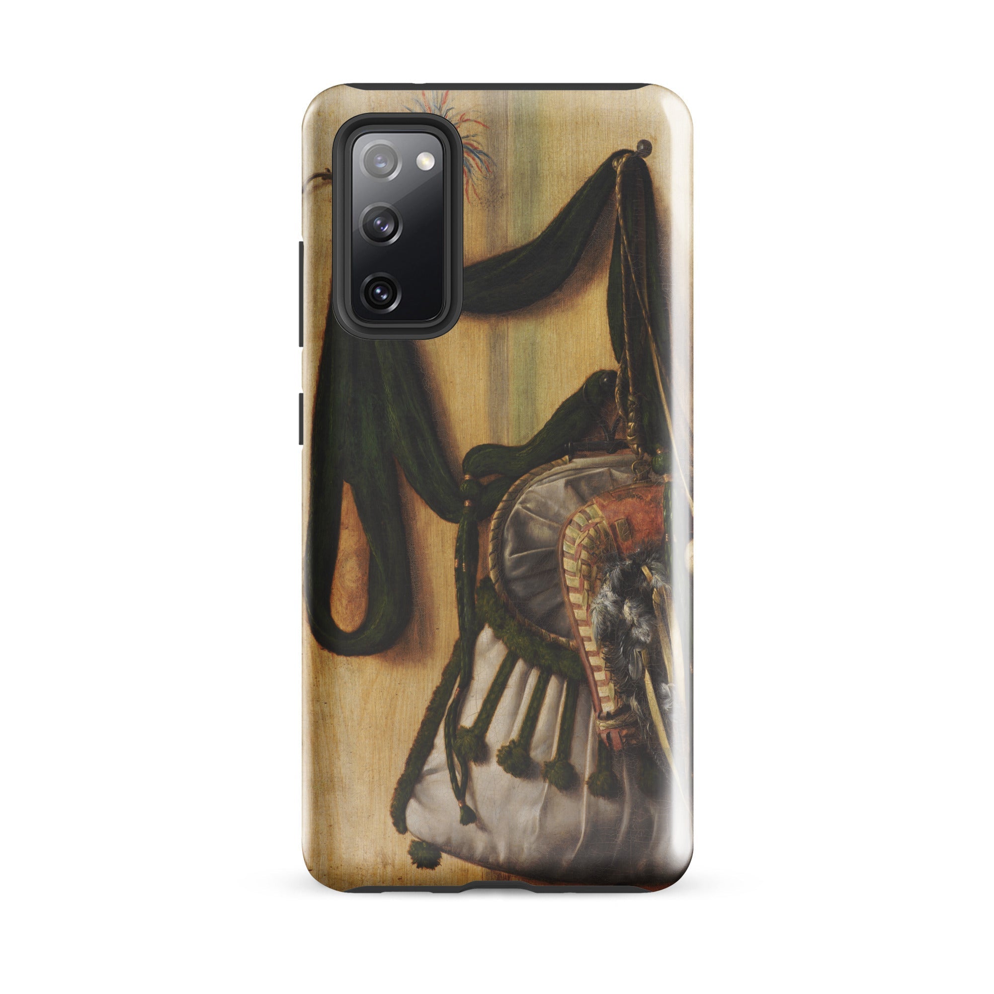 Trompe L’oeil with Falconry Bag Gijsbrechts Samsung Case, Galaxy S20 Fe / Gloss, Smartphone Case Vintage Horse Saddle Design