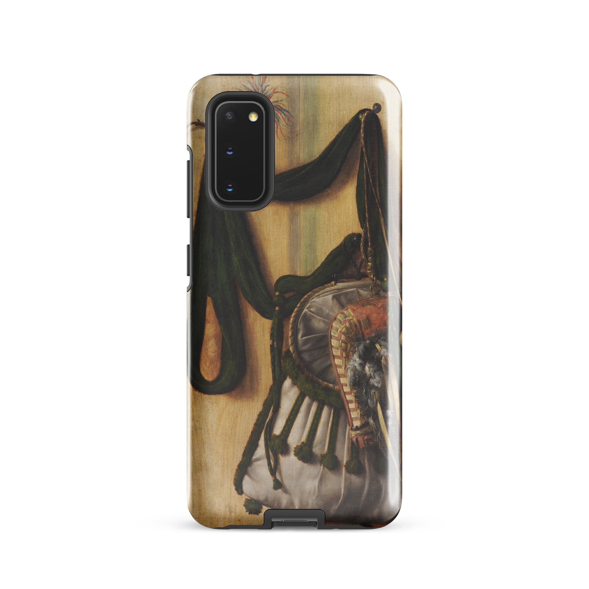 Trompe L’oeil with Falconry Bag Gijsbrechts Samsung Case, Galaxy S20 / Gloss, Black Smartphone Case Printed Saddle