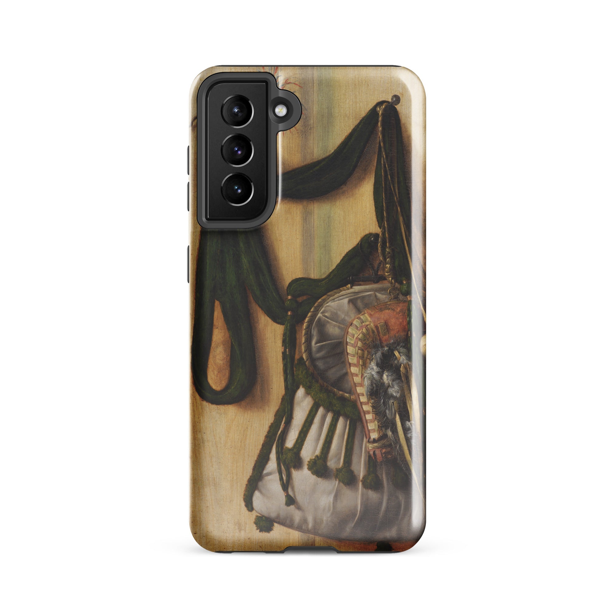 Trompe L’oeil with Falconry Bag Gijsbrechts Samsung Case, Galaxy S21 Fe / Gloss, Smartphone Case Historical Military Uniform Element