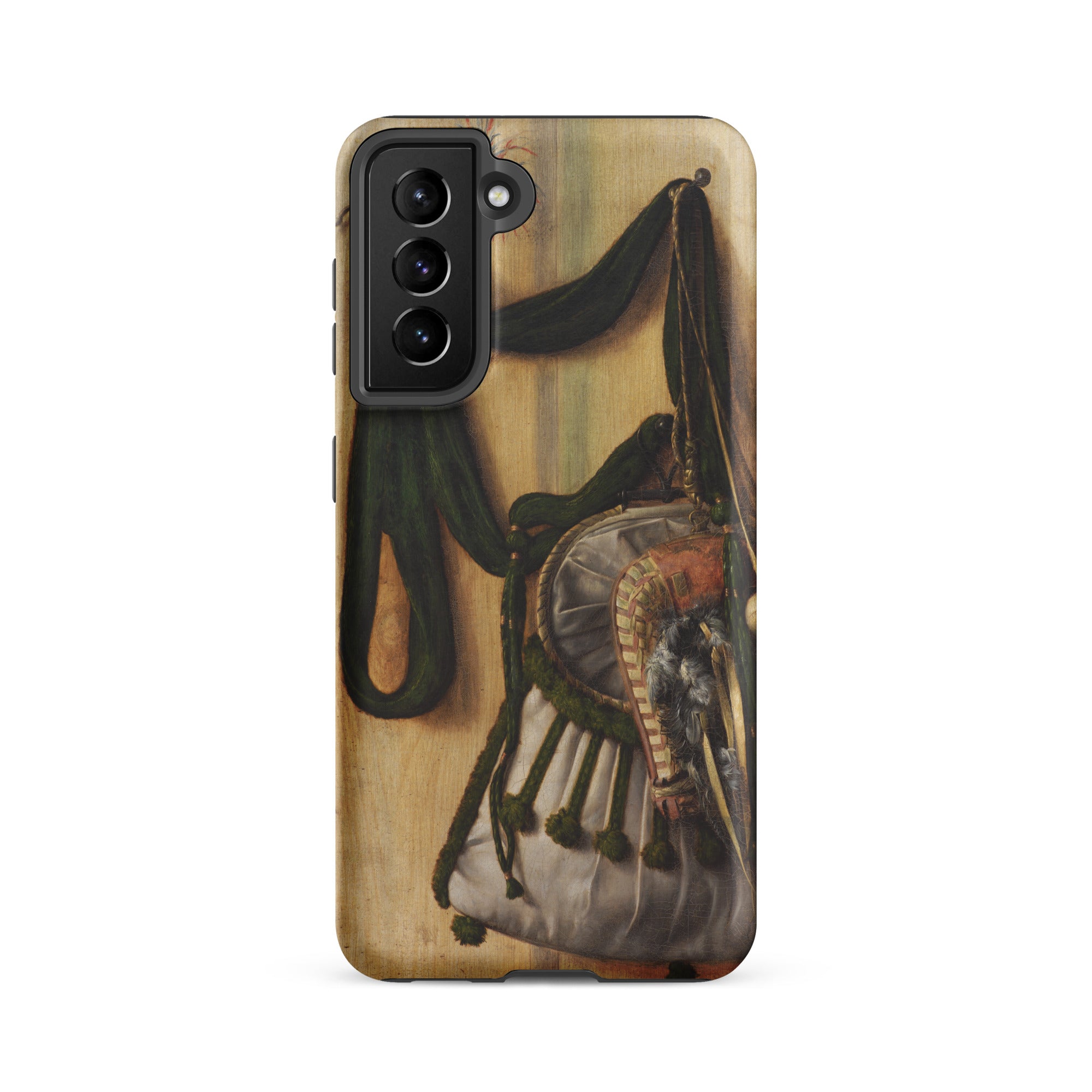 Trompe L’oeil with Falconry Bag Gijsbrechts Samsung Case, Galaxy S21 Fe / Matte, Smartphone Case Antique Purse Design