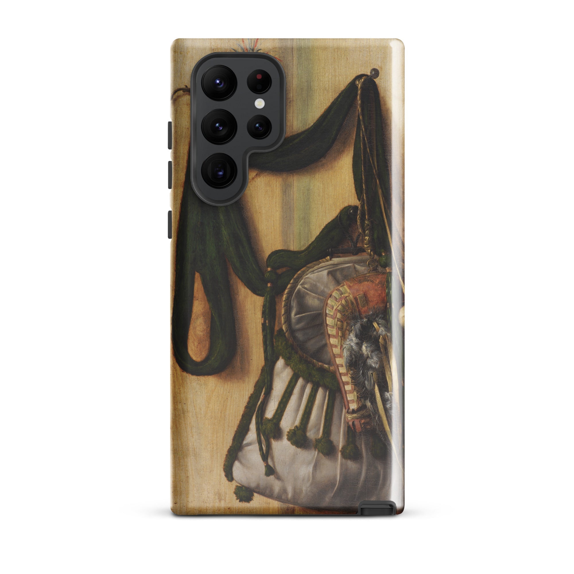 Trompe L’oeil with Falconry Bag Gijsbrechts Samsung Case, Galaxy S22 Ultra / Gloss, Smartphone Case Historical Painting Bagpipe