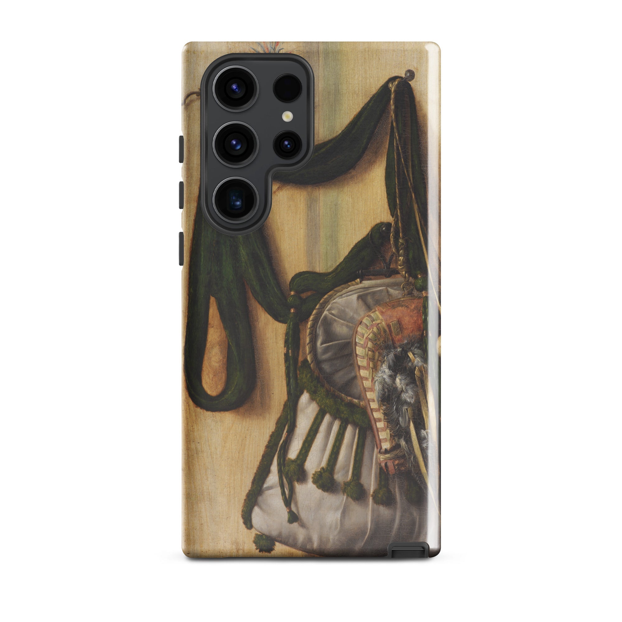 Trompe L’oeil with Falconry Bag Gijsbrechts Samsung Case, Galaxy S23 Ultra / Gloss, Phone Case Renaissance Painting Purse