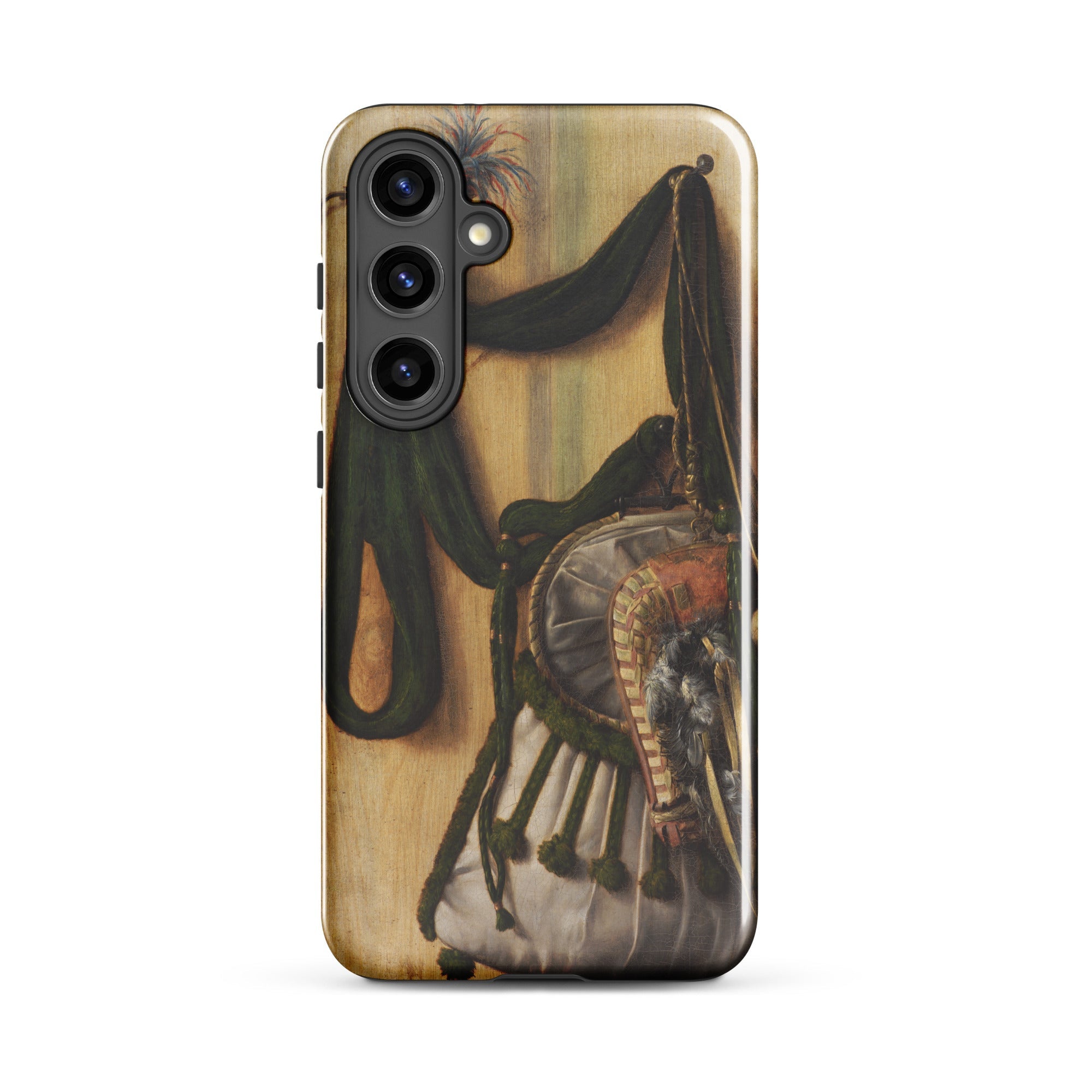 Trompe L’oeil with Falconry Bag Gijsbrechts Samsung Case, Galaxy S24 Plus / Gloss, Smartphone Case Vintage Military Uniform Design