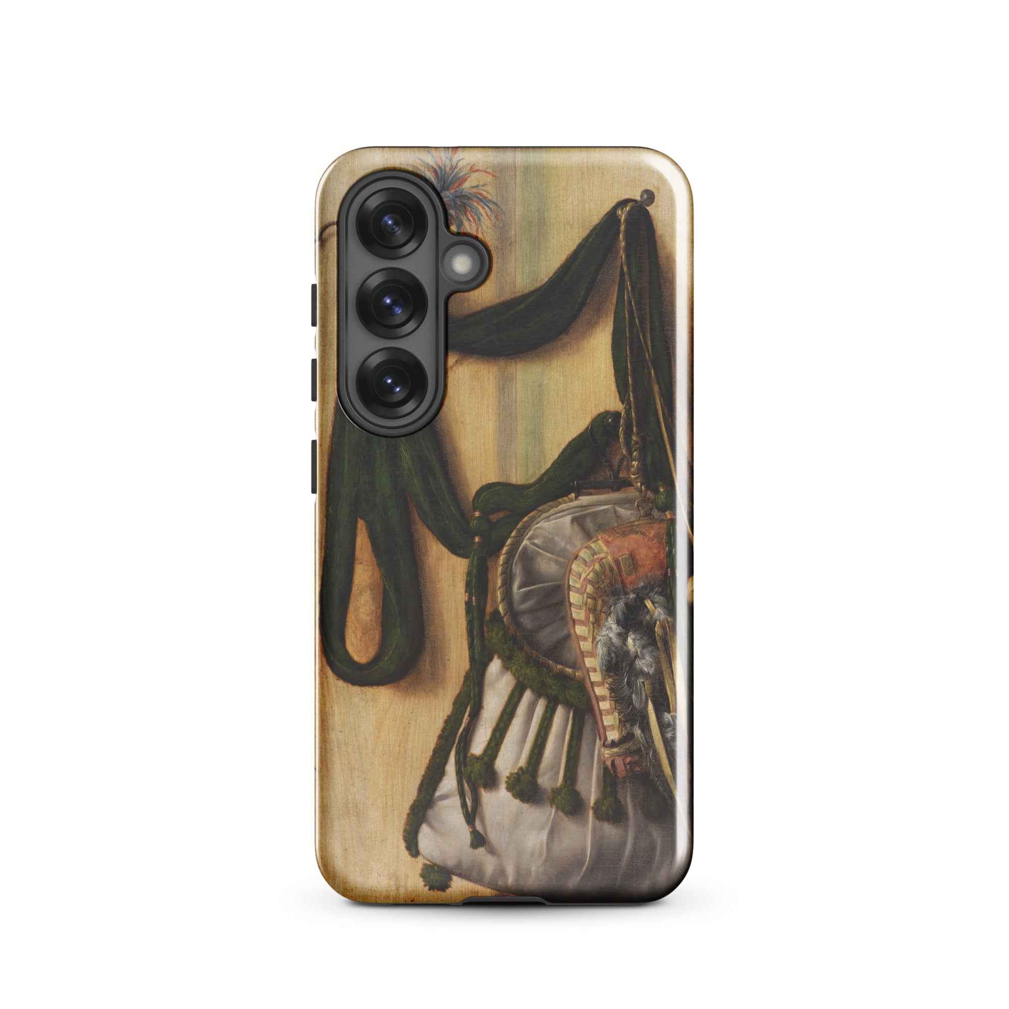 Trompe L’oeil with Falconry Bag Gijsbrechts Samsung Case, Galaxy S25 / Gloss, Phone Case Classical Painting Decorative Pouch Horn