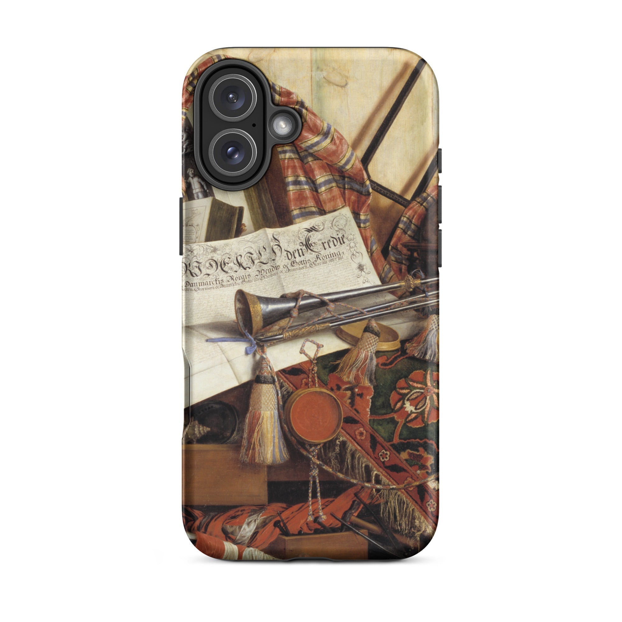 Trompe-l’oeil with Trumpet - Gijsbrechts Iphone Case, 16 Plus / Matte, Phone Case Life Design