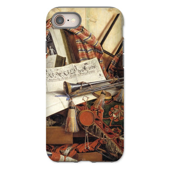Trompe-l’oeil with Trumpet - Gijsbrechts Iphone Case, 8 / Matte, Phone Case Life Painting