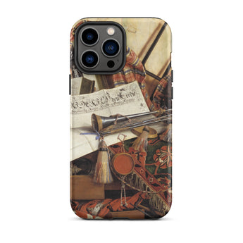 Trompe-l’oeil with Trumpet - Gijsbrechts Phone Case Iphone 13 Pro Max / Matte Artistic Phone Case Cornelis Norbertus Gijsbrechts,