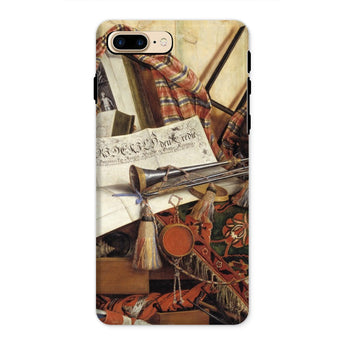 Trompe-l’oeil with Trumpet - Gijsbrechts Phone Case Iphone 8 Plus / Matte Phone Case Life Painting Cornelis Norbertus Gijsbrechts,
