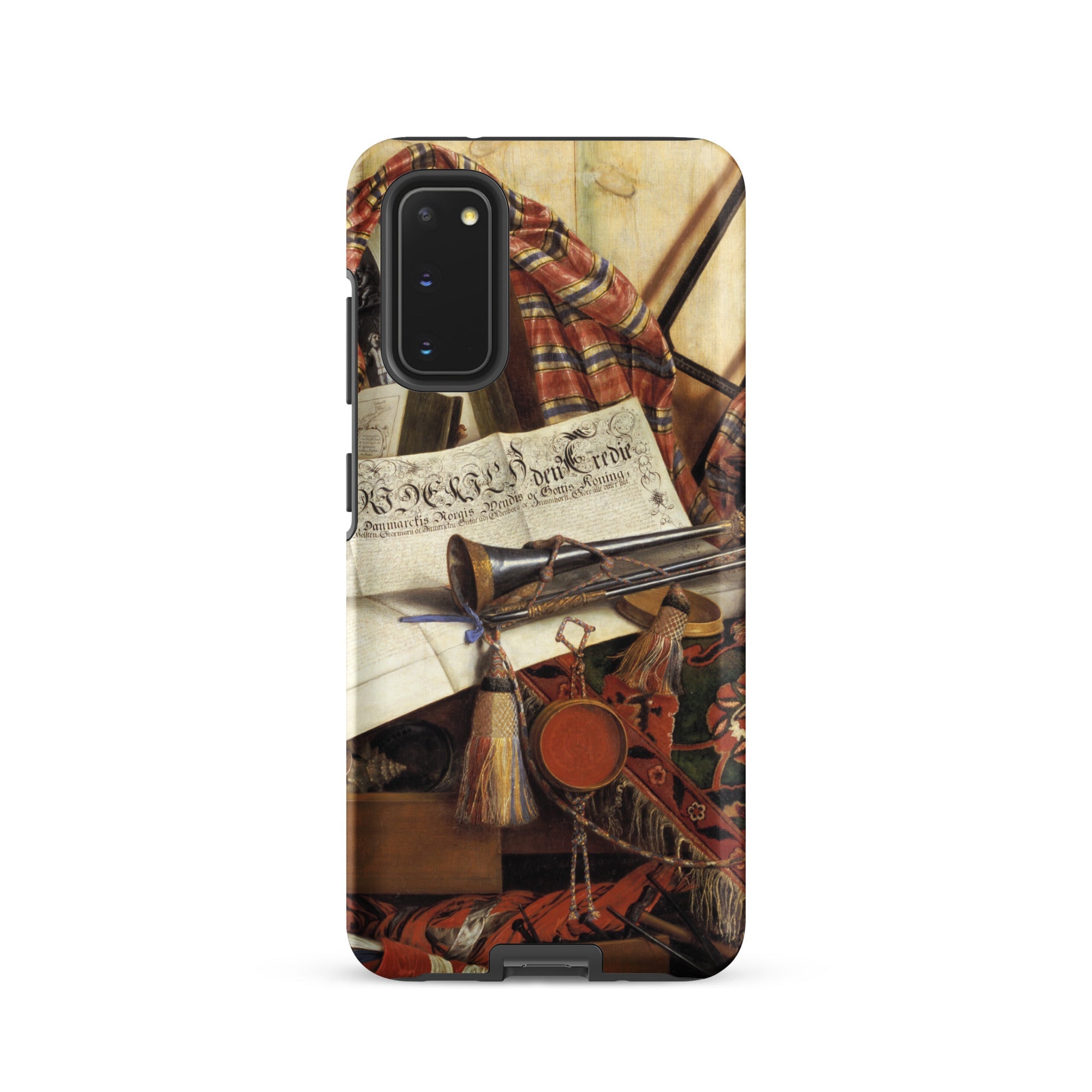 Trompe L’oeil with Trumpet Gijsbrechts Samsung Case, Galaxy S20 / Matte, Phone Case Still Life Painting Design