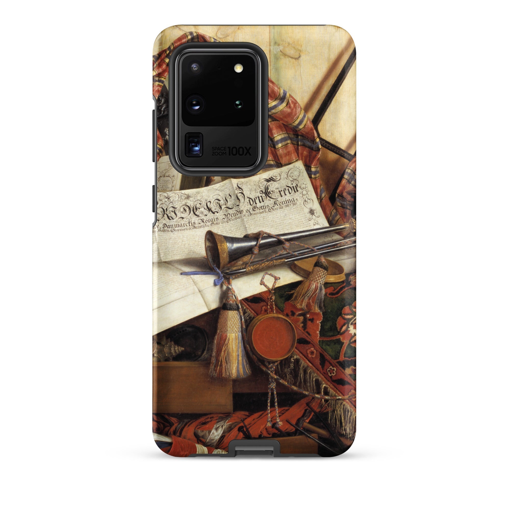 Trompe L’oeil with Trumpet Gijsbrechts Samsung Case, Galaxy S20 Ultra / Matte, Smartphone Renaissance Style Life Painting Case
