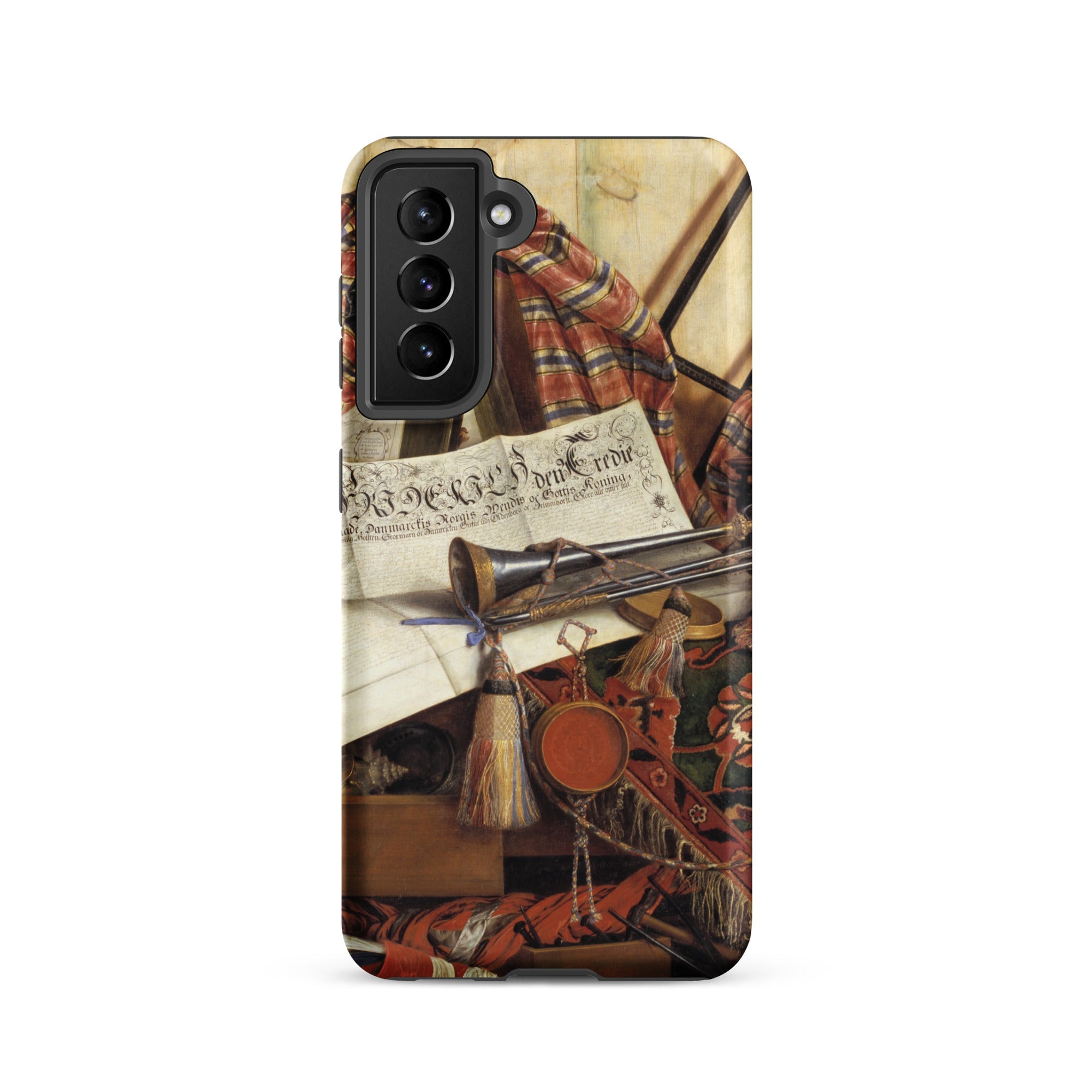 Trompe L’oeil with Trumpet Gijsbrechts Samsung Case, Galaxy S21 / Matte, Smartphone Case Life Painting