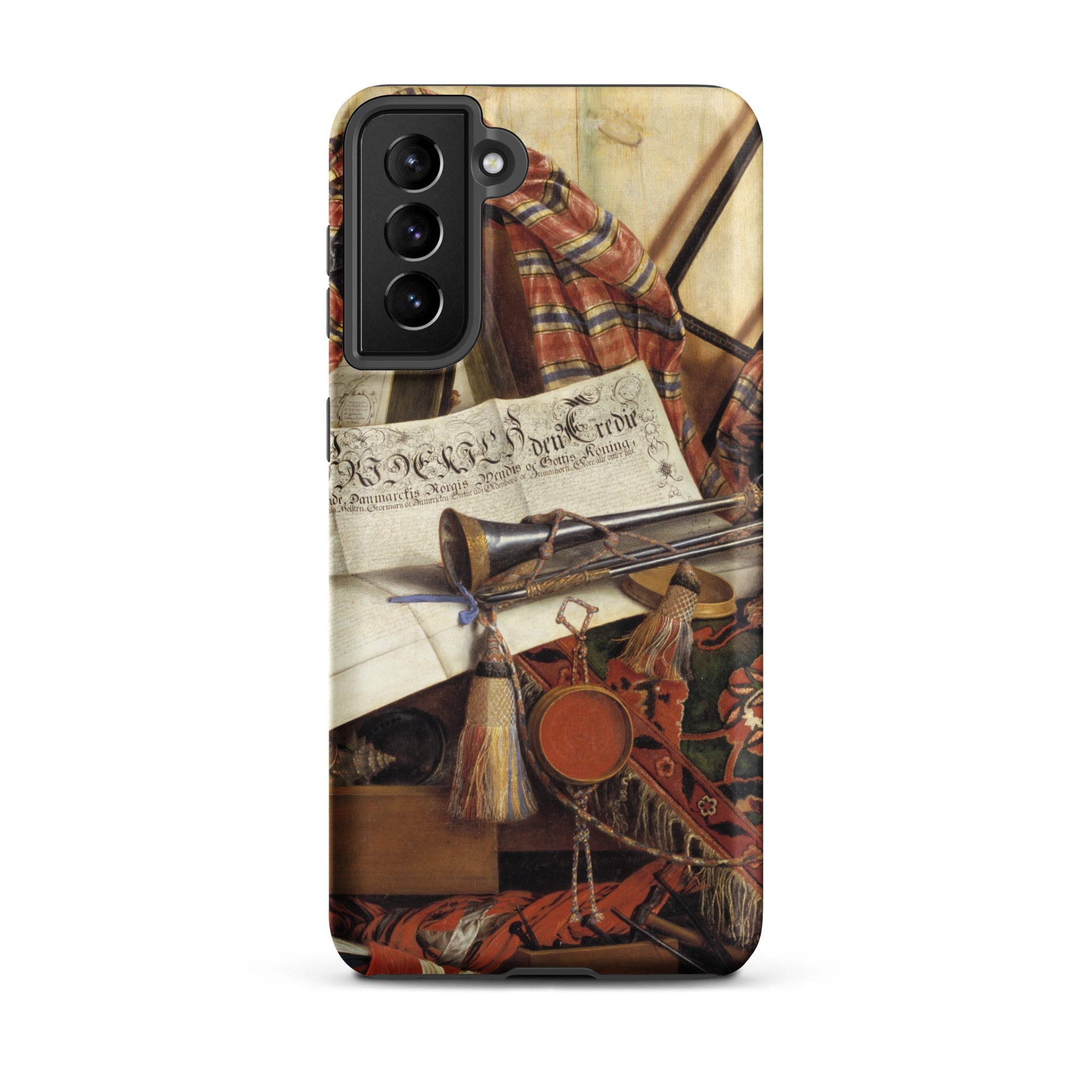 Trompe L’oeil with Trumpet Gijsbrechts Samsung Case, Galaxy S21 Plus / Matte, Phone Case Detailed Life Painting Objects