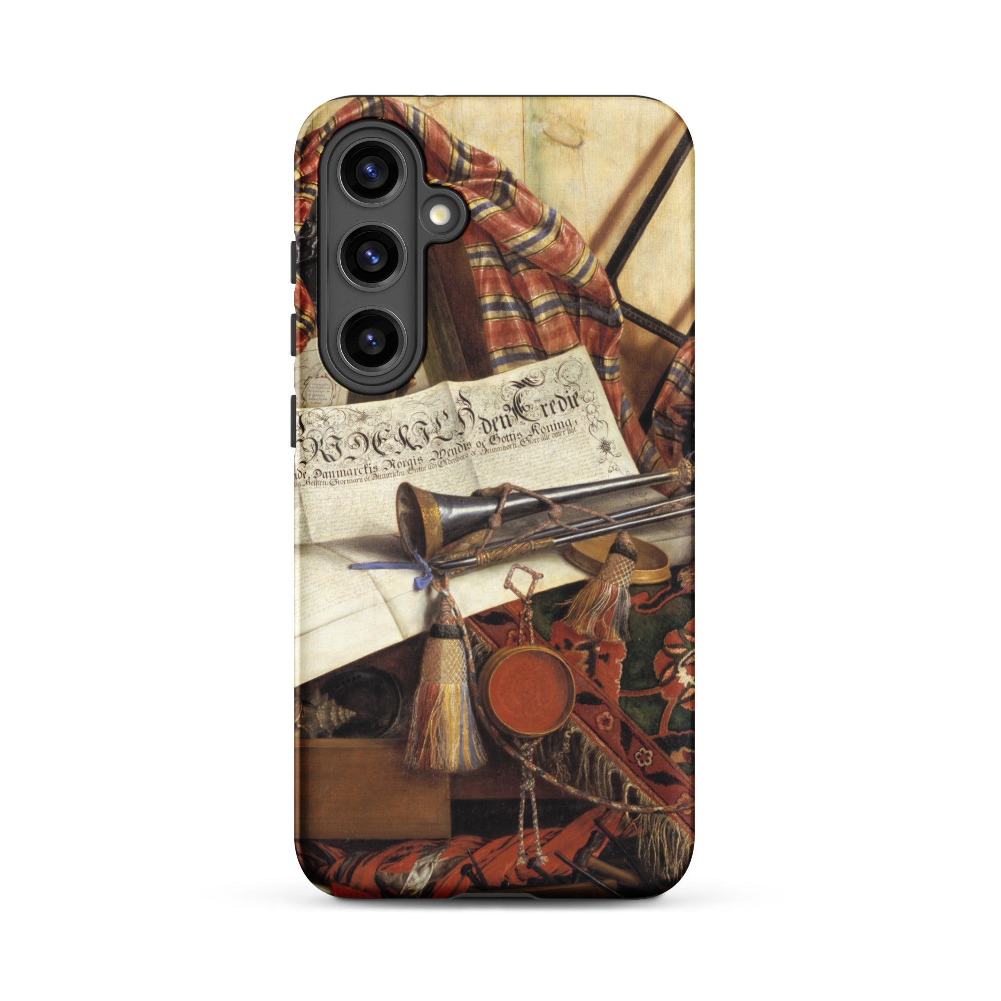 Trompe L’oeil with Trumpet Gijsbrechts Samsung Case, Galaxy S24 Plus / Matte, Smartphone Case Historical Life Design