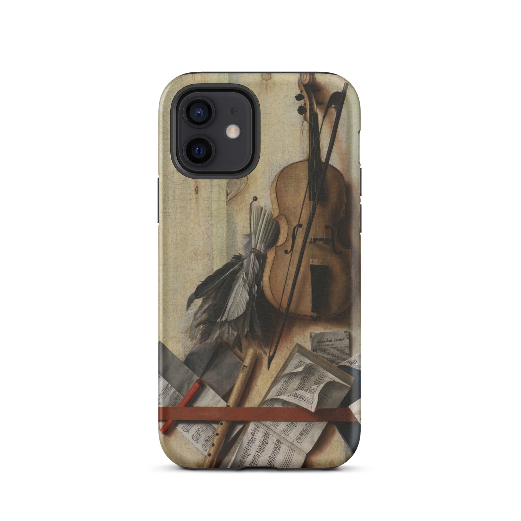 Trompe-l’oeil Violin Sheet Music & Recorder - Gijsbrechts Iphone Case, 12 / Matte, Phone Case Violin Art