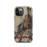 Trompe-l’oeil Violin Sheet Music & Recorder - Gijsbrechts Iphone Case, 12 Pro / Matte, Smartphone Case Violin Sheet Music Design