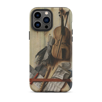 Trompe-l’oeil Violin Sheet Music & Recorder - Gijsbrechts Iphone Case, 13 Pro Max / Matte, Iphone Case Violin Design