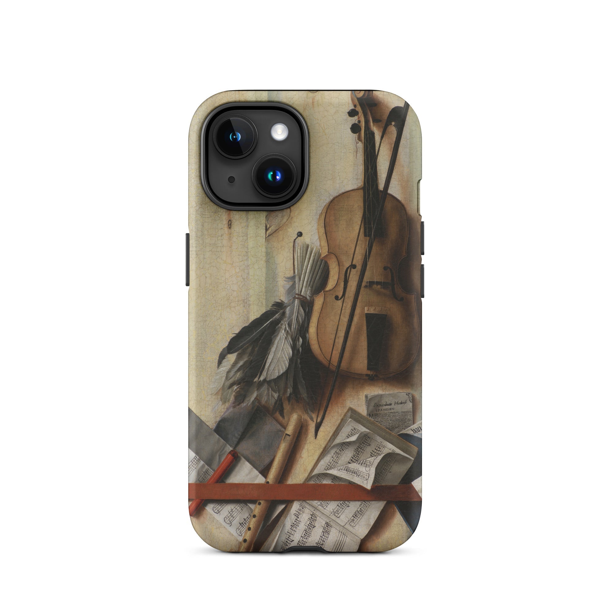 Trompe-l’oeil Violin Sheet Music & Recorder - Gijsbrechts Iphone Case, 15 / Matte, Phone Case Musical Life