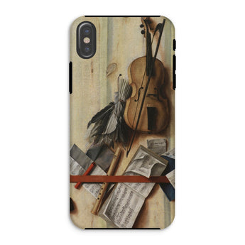 Trompe-l’oeil Violin Sheet Music & Recorder - Gijsbrechts Iphone Case, Xs / Matte, Artistic Phone Case