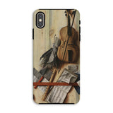 Trompe-l’oeil Violin Sheet Music & Recorder - Gijsbrechts Iphone Case, Xs Max / Matte, Artistic Phone Case