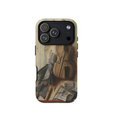 Trompe-l’oeil Violin Sheet Music & Recorder - Gijsbrechts Phone Case Iphone 17 Pro / Matte Green Brown Camouflage Iphone 12 Pro Max Case